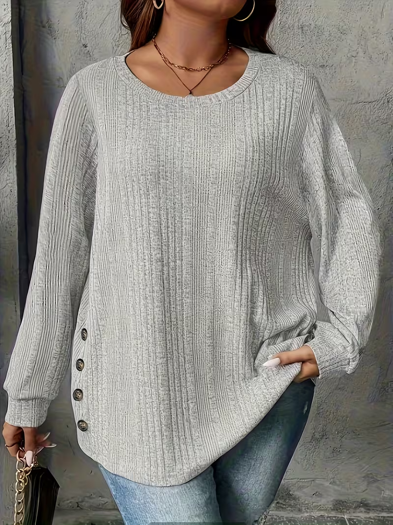 Vanessa | Button Side Knit Top