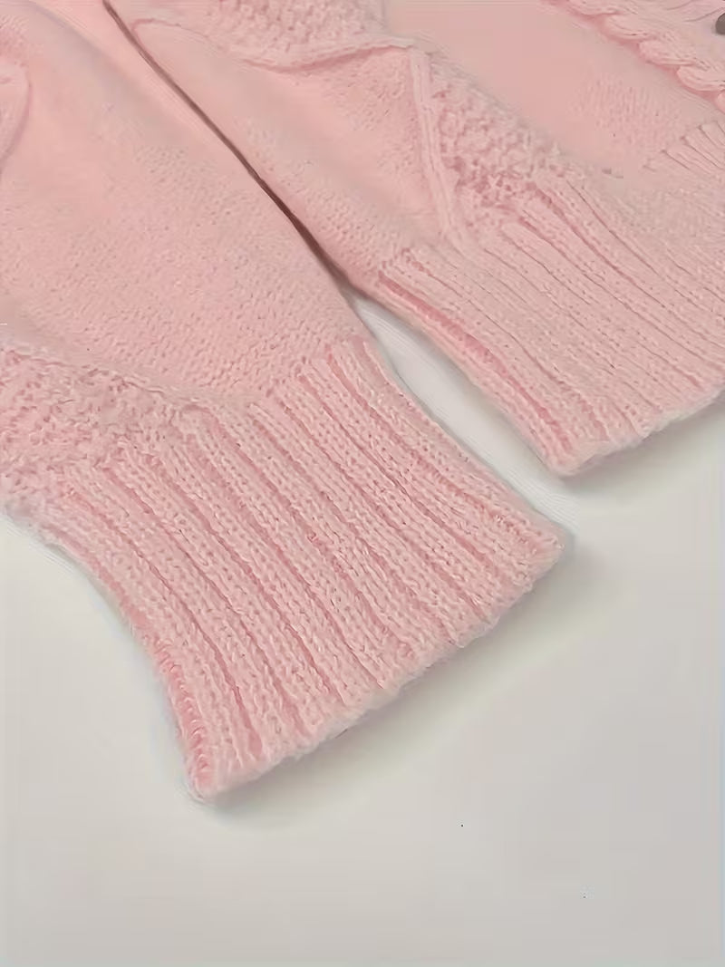 Mel | Cable Knit Button Cardigan