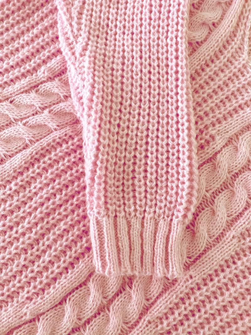 Joanne | Cable Knit V Neck Jumper