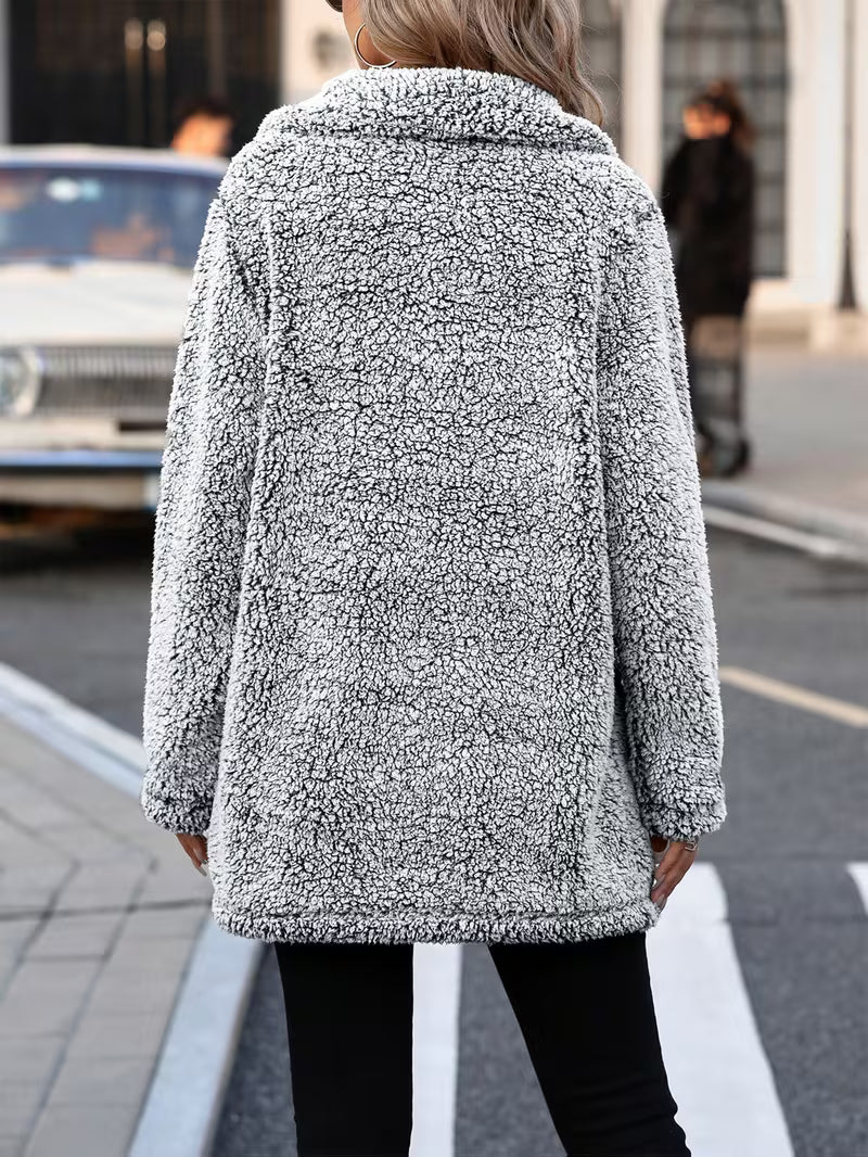 Evelyna | Sherpa Zip Coat