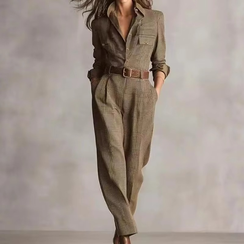 Avelisse™ – Classic Plaid Jumpsuit