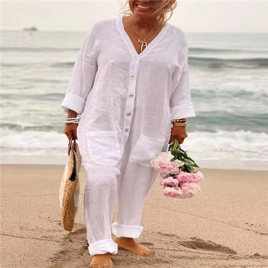 Maricel™ – Relaxed Button Jumpsuit