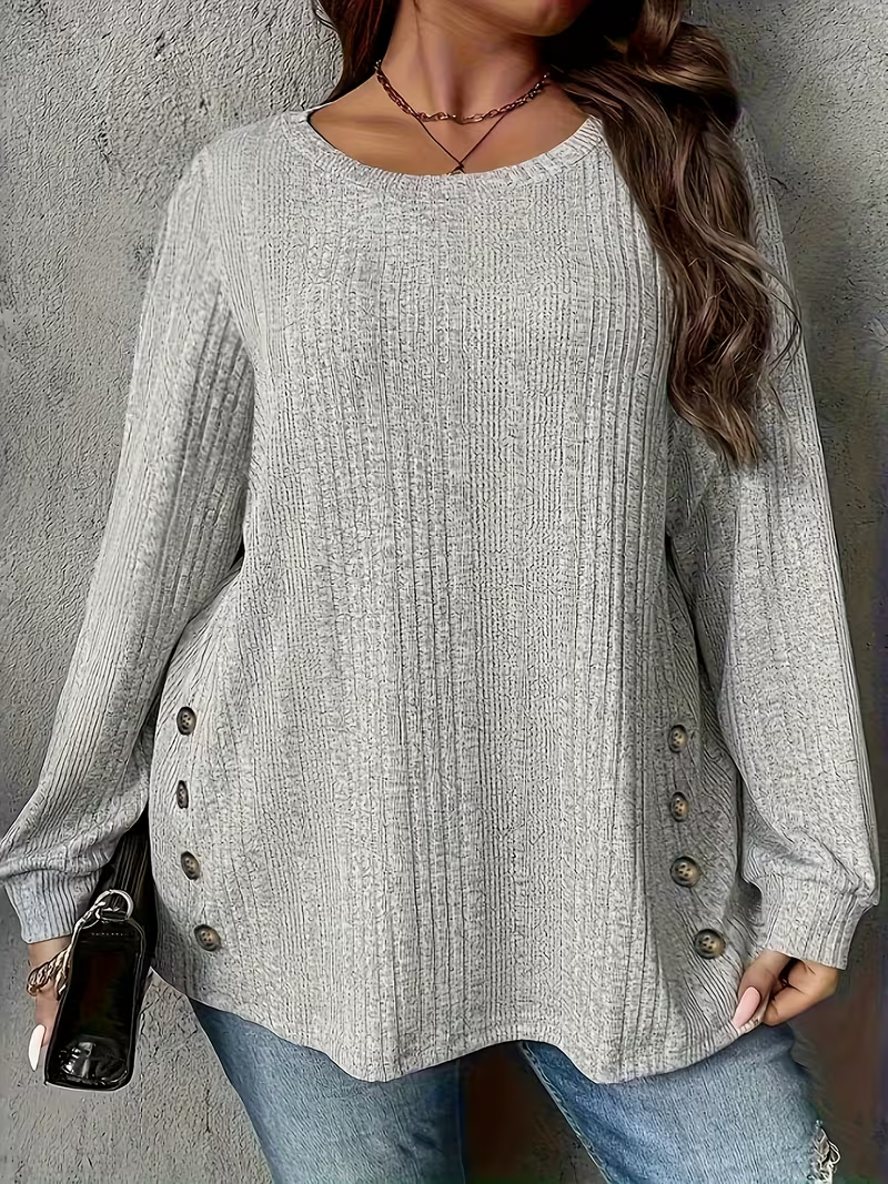 Vanessa | Button Side Knit Top
