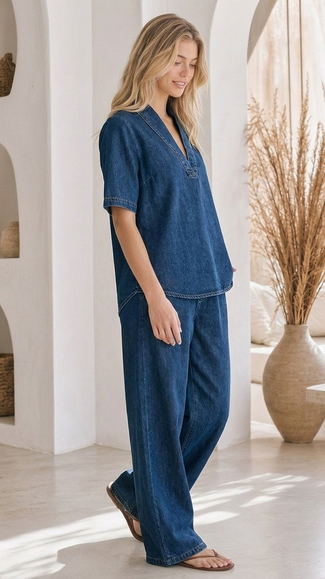 Dorothy™ - Denim Two Piece Set