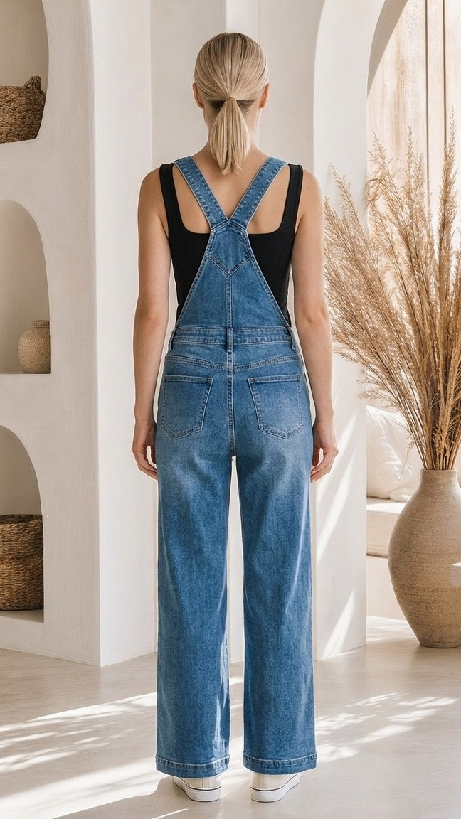 Darcy Denim Overalls – Back view
