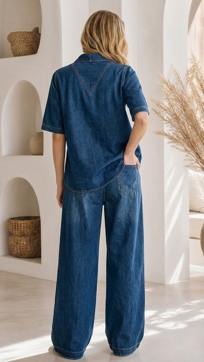 Dorothy™ - Denim Two Piece Set