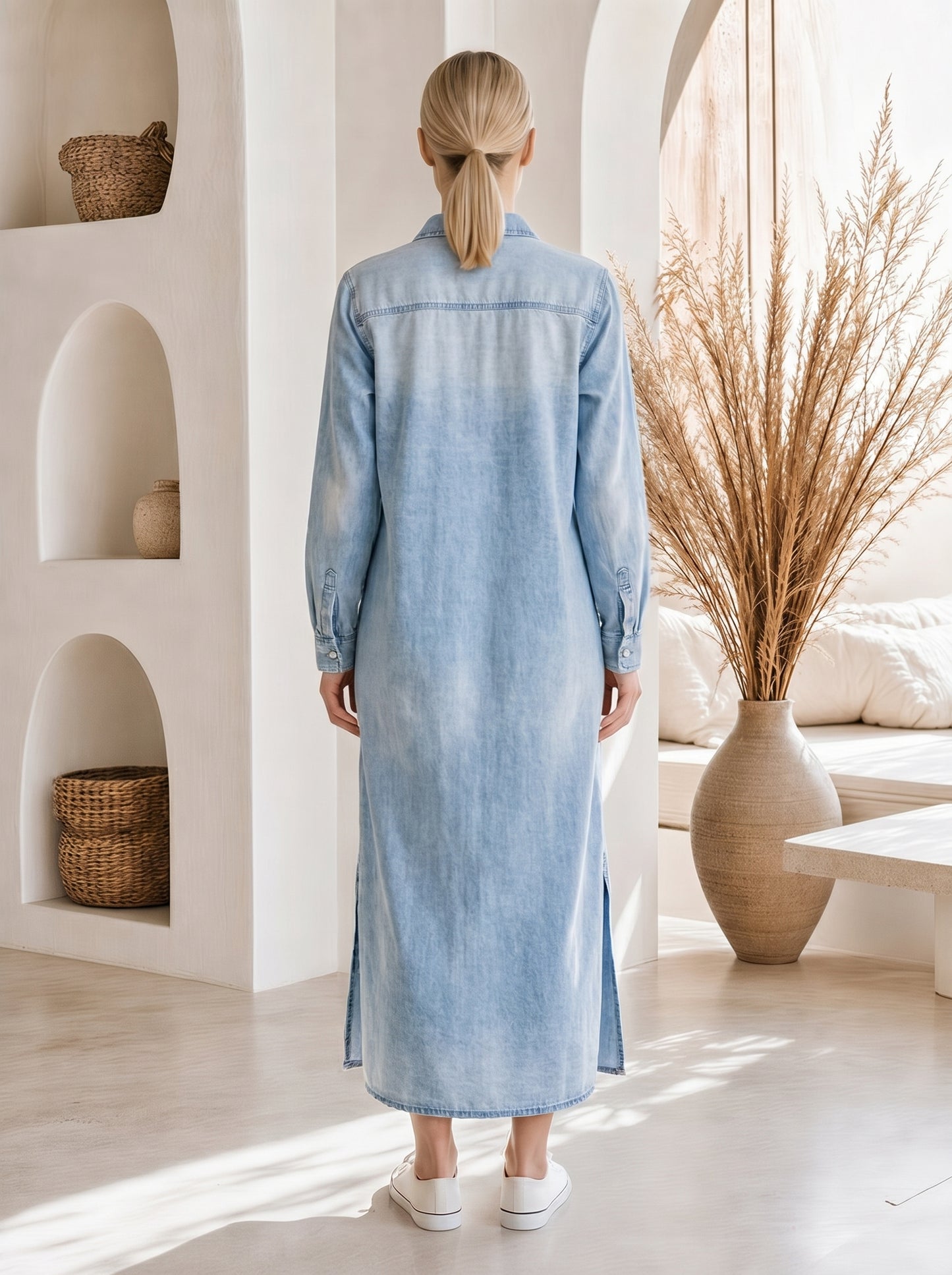 Wren™ Maxi Shirt Dress – back view